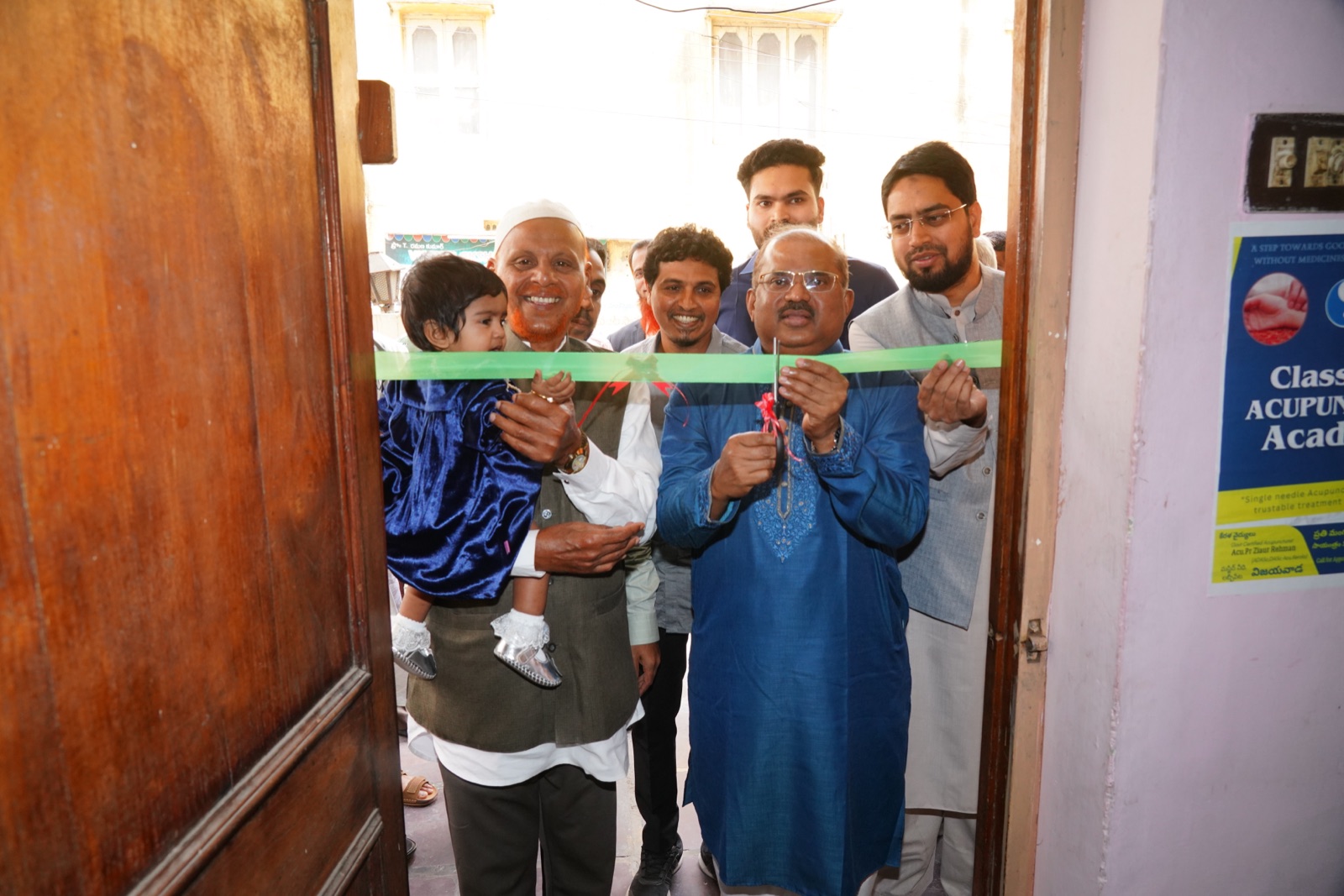 Ribbon-cutting inauguration of the Classical Acupuncture Academy in Vijayawada